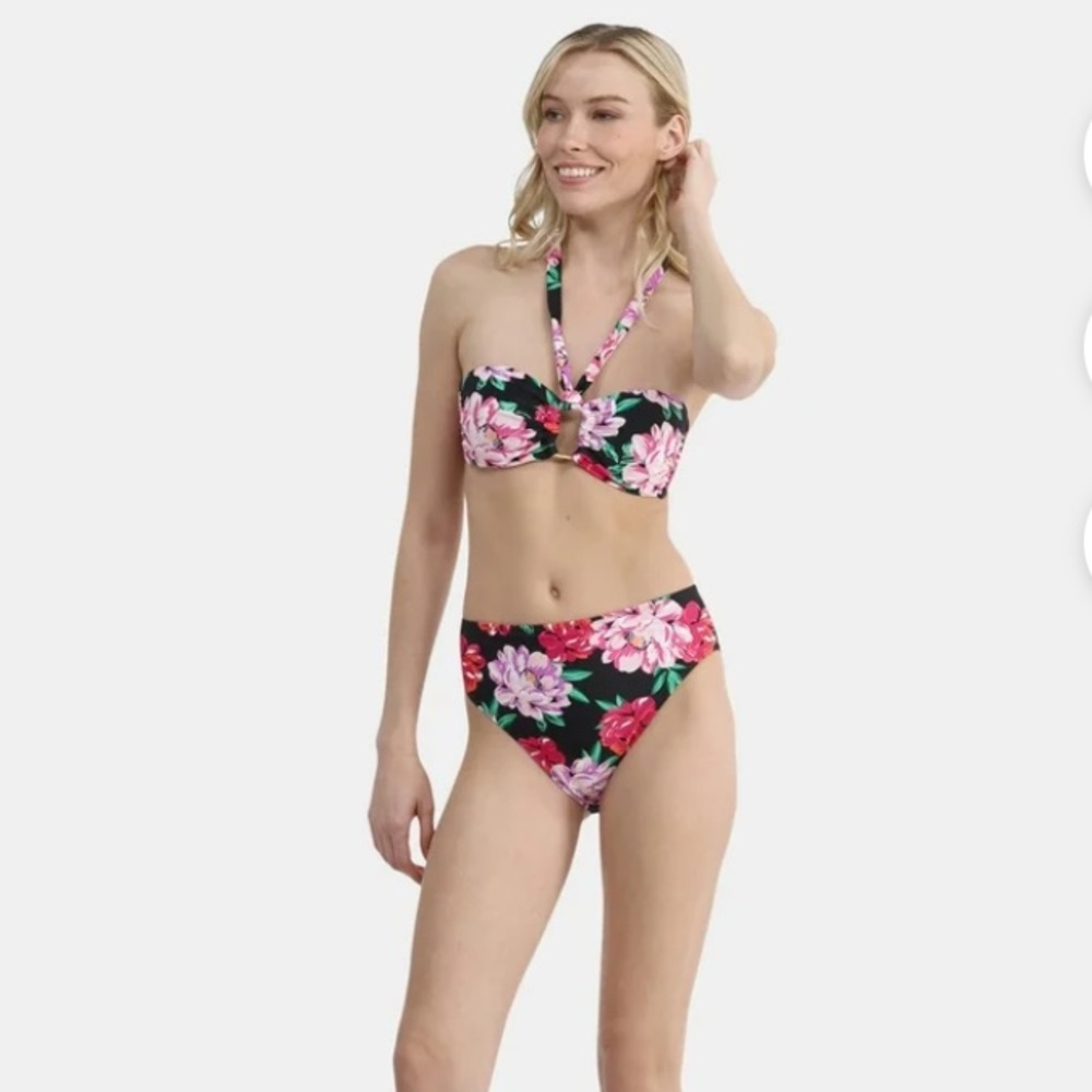 Floral Bikini Set with Halter Top